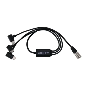 Deity SPD-HR3U Power Cable 4-Pin Hirose to Triple USB-C, SPD-HR3U cable splitting to three USB-C plugs.