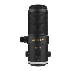 Deity VO-7U Dynamic USB Microphone, black VO-7U microphone from the front.