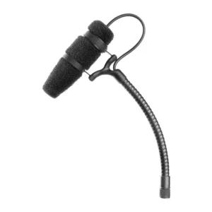 DPA 4097 CORE Micro Shotgun Microphone: The micro shotgun on its gooseneck with the foam windscreen.