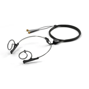 DPA 4560 CORE Binaural Headset Microphone: The black headset with a mic on each ear hook.