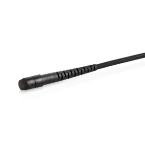 DPA 4660 Heavy Duty Omnidirectional Lavalier Microphone: The black heavy duty mic head on its thick cable.