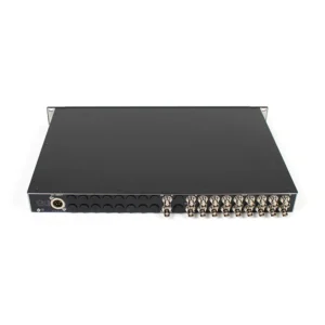 DPA ADS0208 Active Wideband Antenna Splitter: The rear panel with its rows of BNC outputs and cascade connectors.