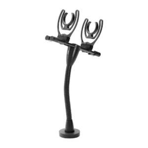 DPA GM1500 Gooseneck Mount for Pencil Microphones: The gooseneck on its magnet base with two Lyre mic holders.