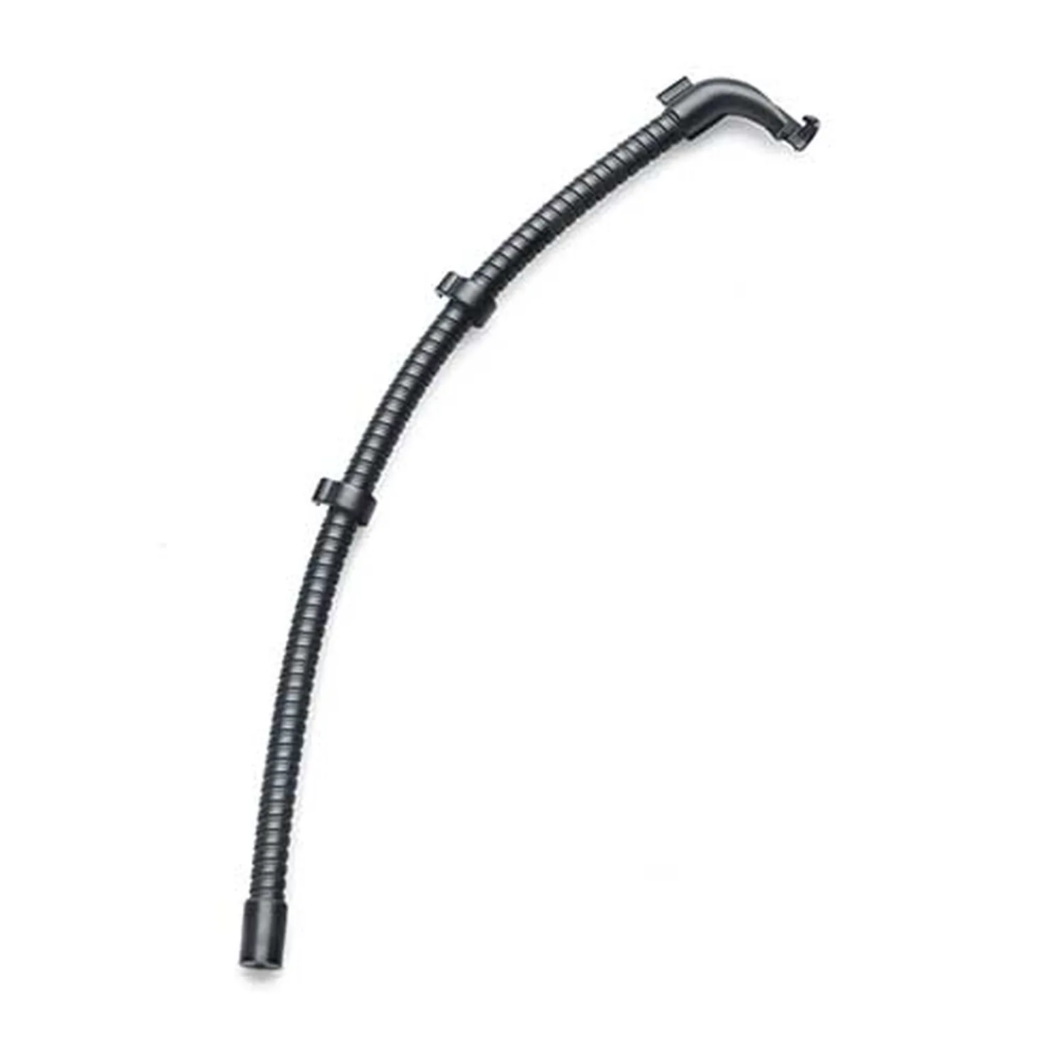 DPA GM1600 Gooseneck Mount for 4060 Series Lavalier Microphones: The black gooseneck with its mic holder at the tip.
