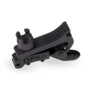 DPA SCM0013-B 4-Way Clip for Lavalier Microphones: The black 4-way clip with its rear cable hook.
