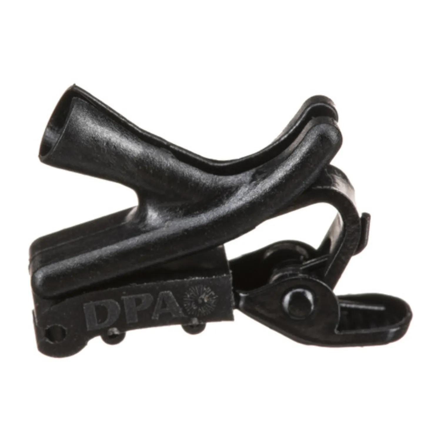 DPA SCM0017-B Curved Clip for Lavalier Microphones: The black curved clip.