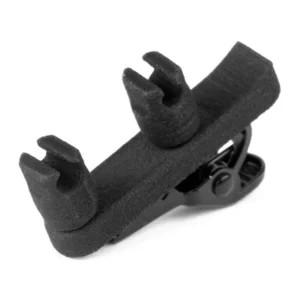 DPA SCM0034-B 8-Way Double Clip for Lavalier Microphones: The black double clip with its two mic holders.