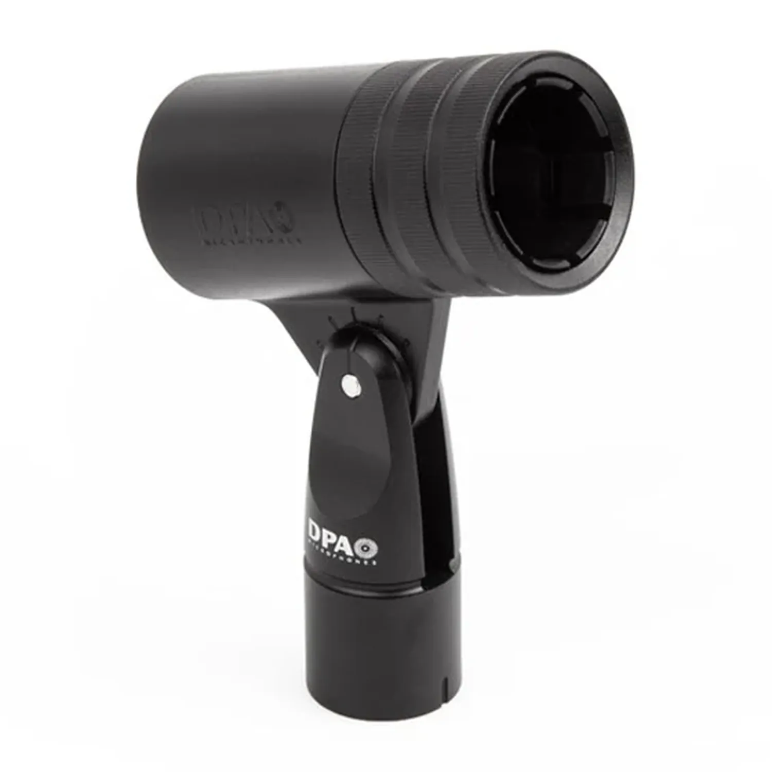 DPA UA0961 Microphone Holder for Pencil Microphones: The black holder with its open sleeve and stand thread.