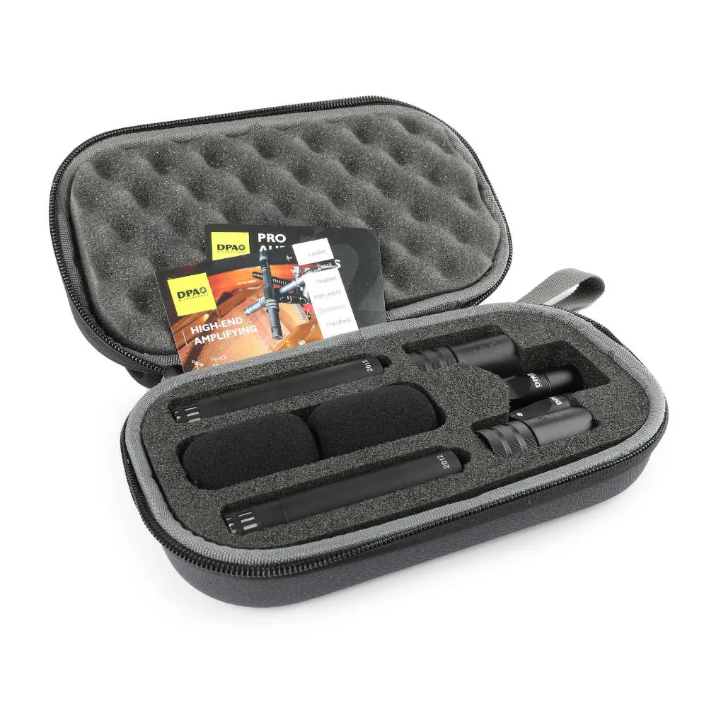DPA 2012 Compact Cardioid Microphone: A stereo pair in its case.