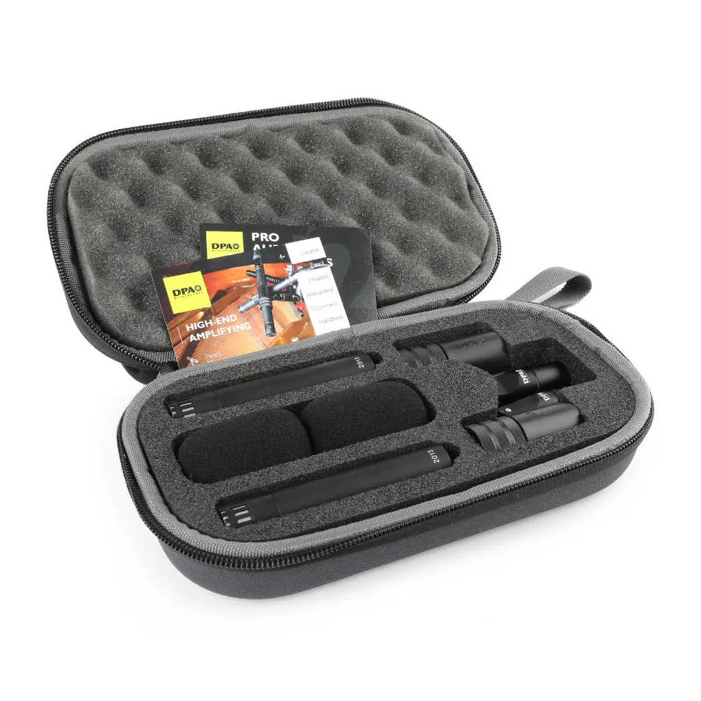 DPA 2015 Wide Cardioid Microphone: The stereo pair in its zip case.