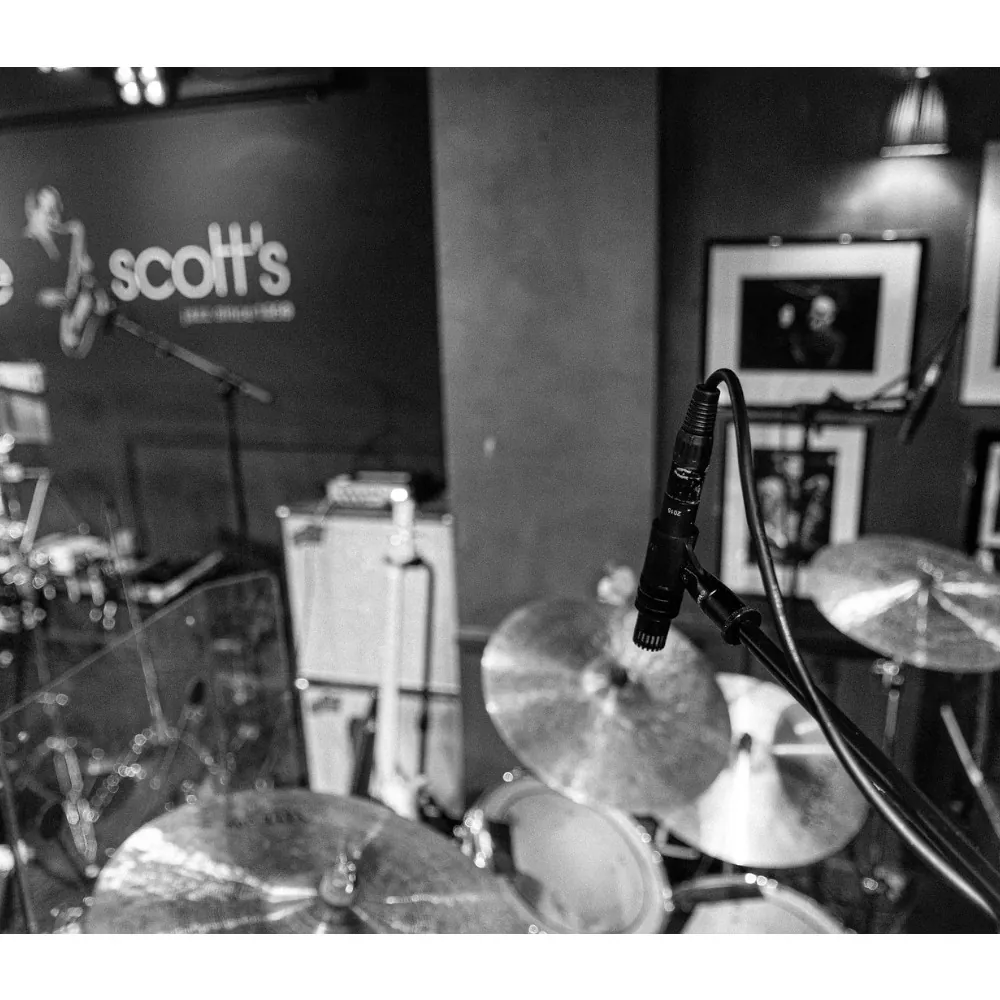 DPA 2015 Wide Cardioid Microphone: The mic over a drum kit in a club.