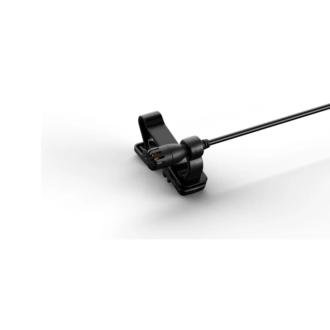 DPA 2061 Omnidirectional Lavalier Microphone: The black mic in its SCM0035 clip.