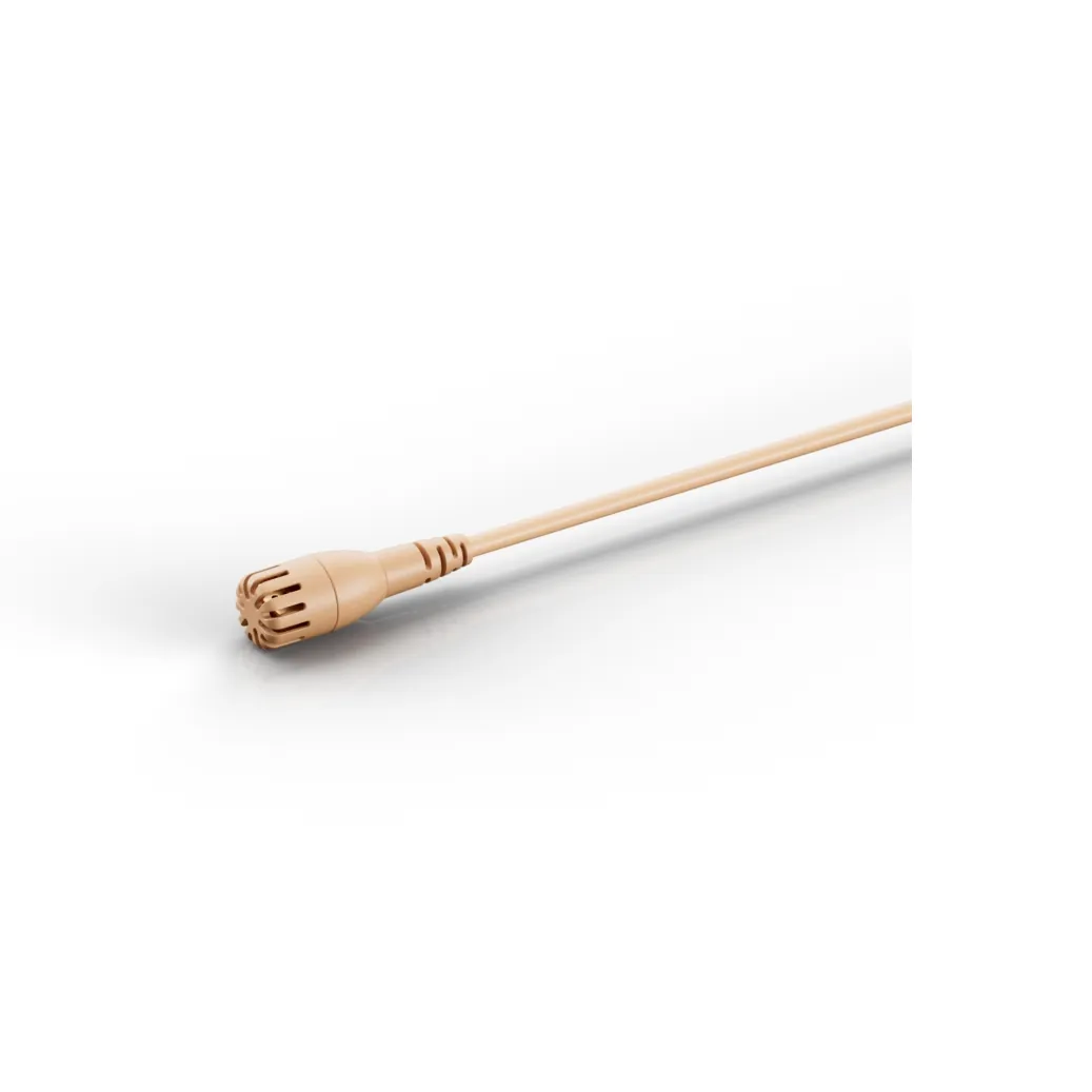 DPA 2061 Omnidirectional Lavalier Microphone: The beige mic.