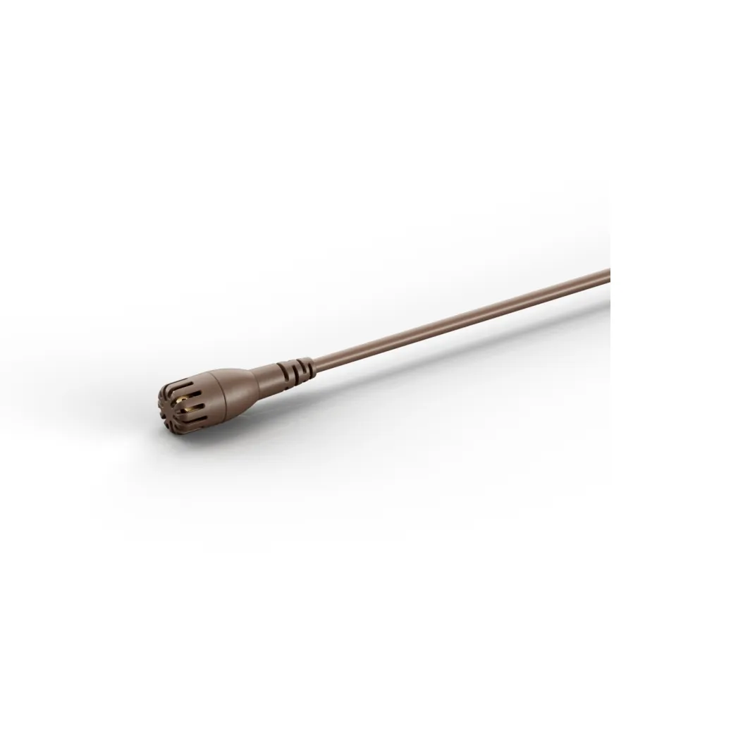 DPA 2061 Omnidirectional Lavalier Microphone: The brown mic.