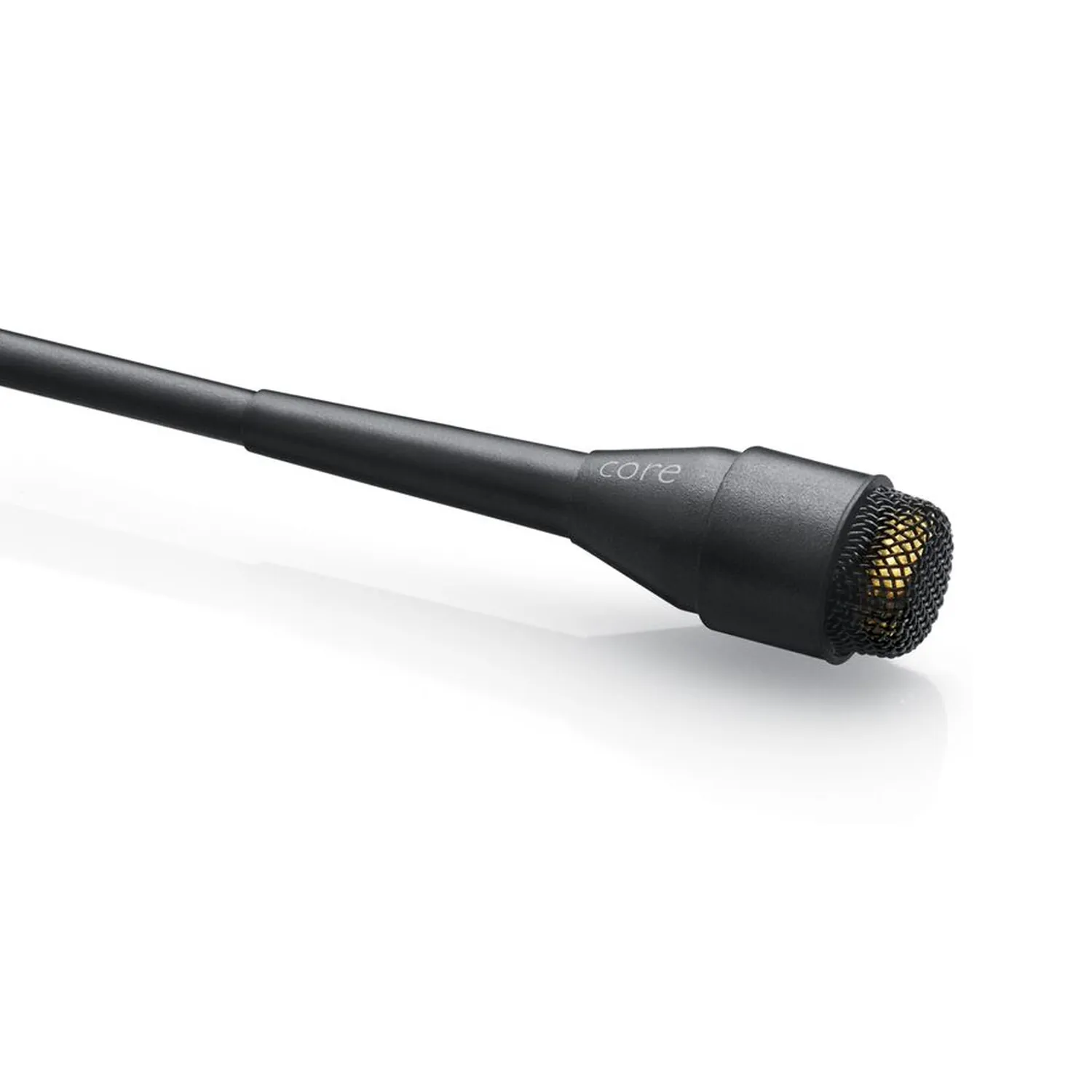 DPA 4060 Series CORE Omni Lavalier Microphone: The black capsule close up on its cable.