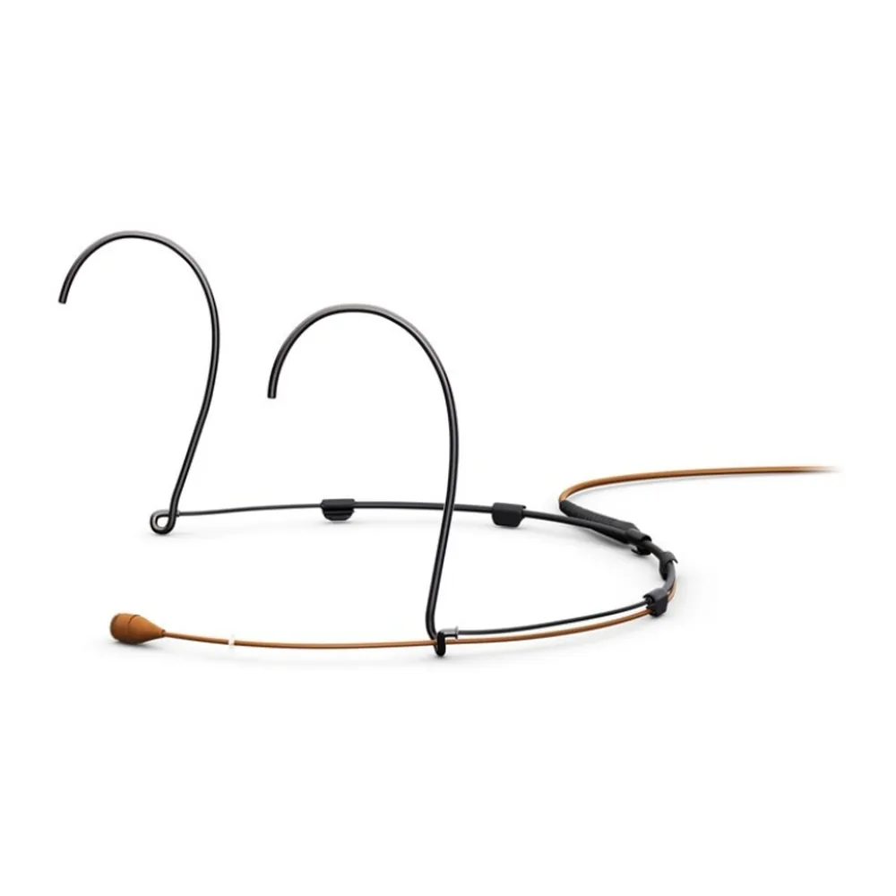DPA 4066 CORE+ Omnidirectional Headset Microphone: The headset with a brown boom and capsule.