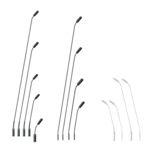DPA 4098 CORE Supercardioid Gooseneck Microphone: Black and white goosenecks in several lengths.