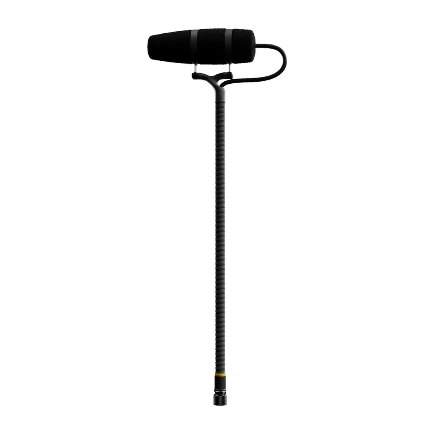 DPA 4099 CORE+ Instrument Microphone: The mic on its gooseneck with the foam windscreen.