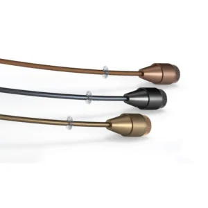 DPA 4466 CORE Omnidirectional Headset Microphone: The capsule in brown, black, and beige.