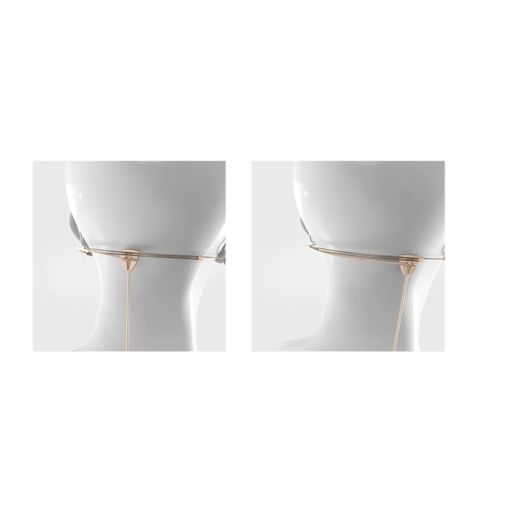 DPA 4488 CORE Directional Headset Microphone: The headset on two mannequin heads seen from behind.