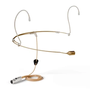 DPA 6388 CORE+ Directional Headset Microphone: The beige headset with its frame, boom, and cable.