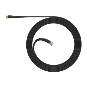 DPA CM22 Heavy-Duty MicroLock Extension Cable (2.2 mm): The black 2.2 mm extension cable coiled.