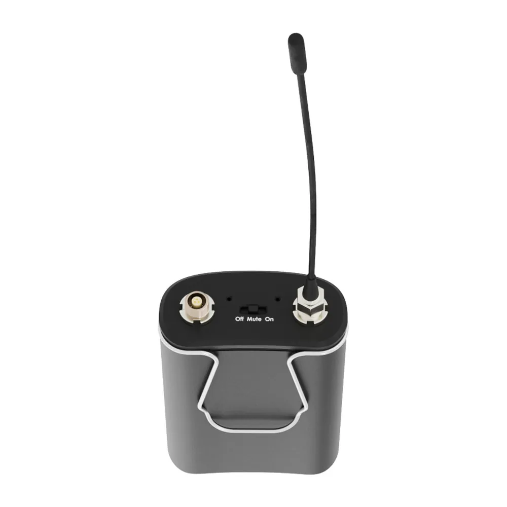 DPA N-BP1 Bodypack Transmitter: The top of the bodypack with its input and antenna connectors.