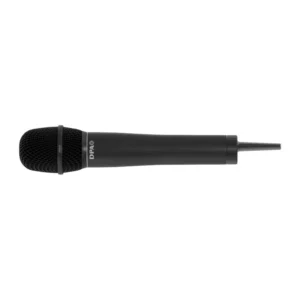 DPA N-HH1 Handheld Transmitter: The black handheld transmitter with its vocal capsule.