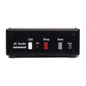 JK Audio AutoHybrid Full-Duplex Auto-Answer Telephone Hybrid: The front panel with its Call, Drop, and Auto buttons.