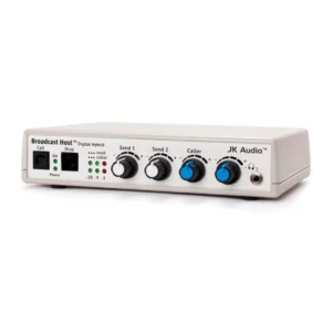 JK Audio Broadcast Host Desktop Digital Hybrid Telephone Interface: The front panel with its Send, Caller, and headphone controls.