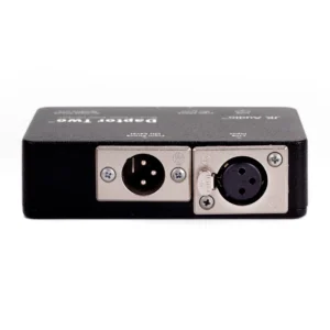 JK Audio Daptor Two Wireless Phone Audio Interface: The end panel with its XLR input and output.