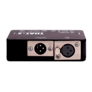 JK Audio THAT-2 Telephone Handset Audio Tap: The end panel with its two XLR jacks.