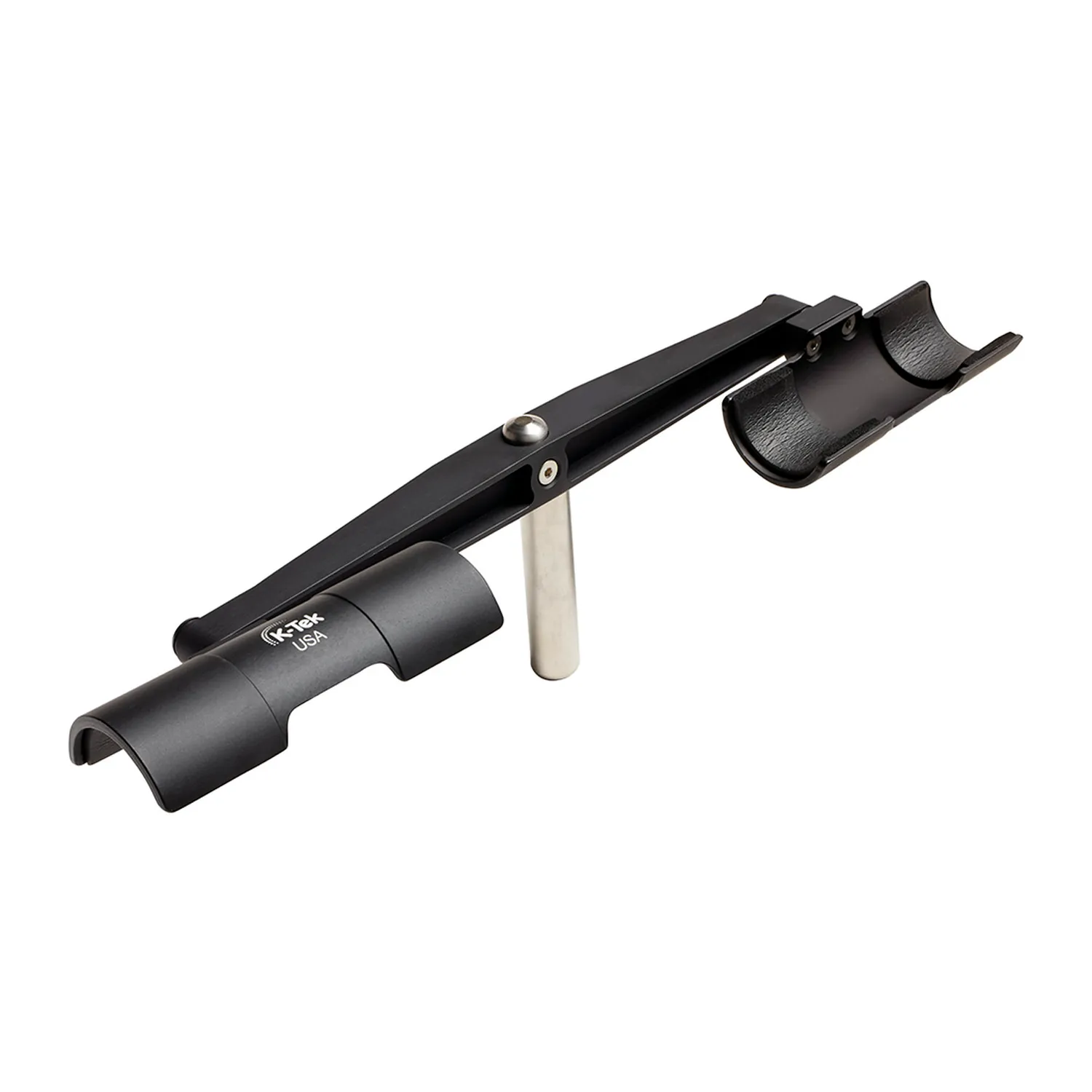K-Tek KBC2 Boom Cradle 2: the cradle with its two padded arms and stainless steel pin.