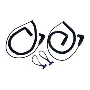 K-Tek KBOC1 Coiled Boom Cable (Set of 2): the two coiled cables and two BongoTies.