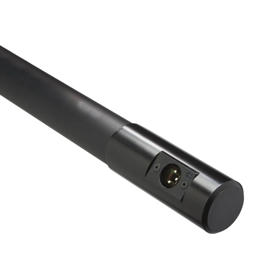 K-Tek KE110 Avalon Aluminum Boom Pole: the Delrin base with its side-exit XLR, close up.