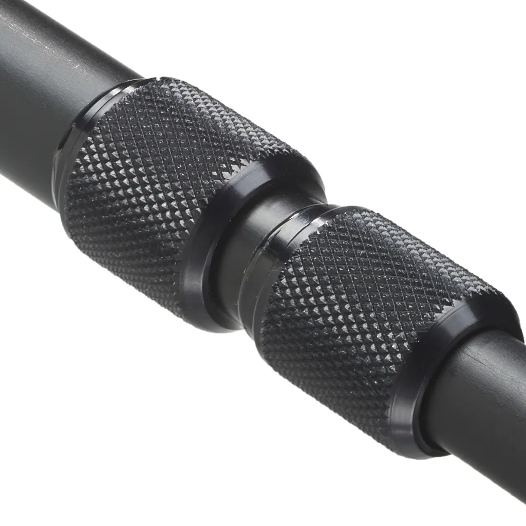 K-Tek KE69 Avalon Aluminum Boom Pole: the knurled collars, close up.