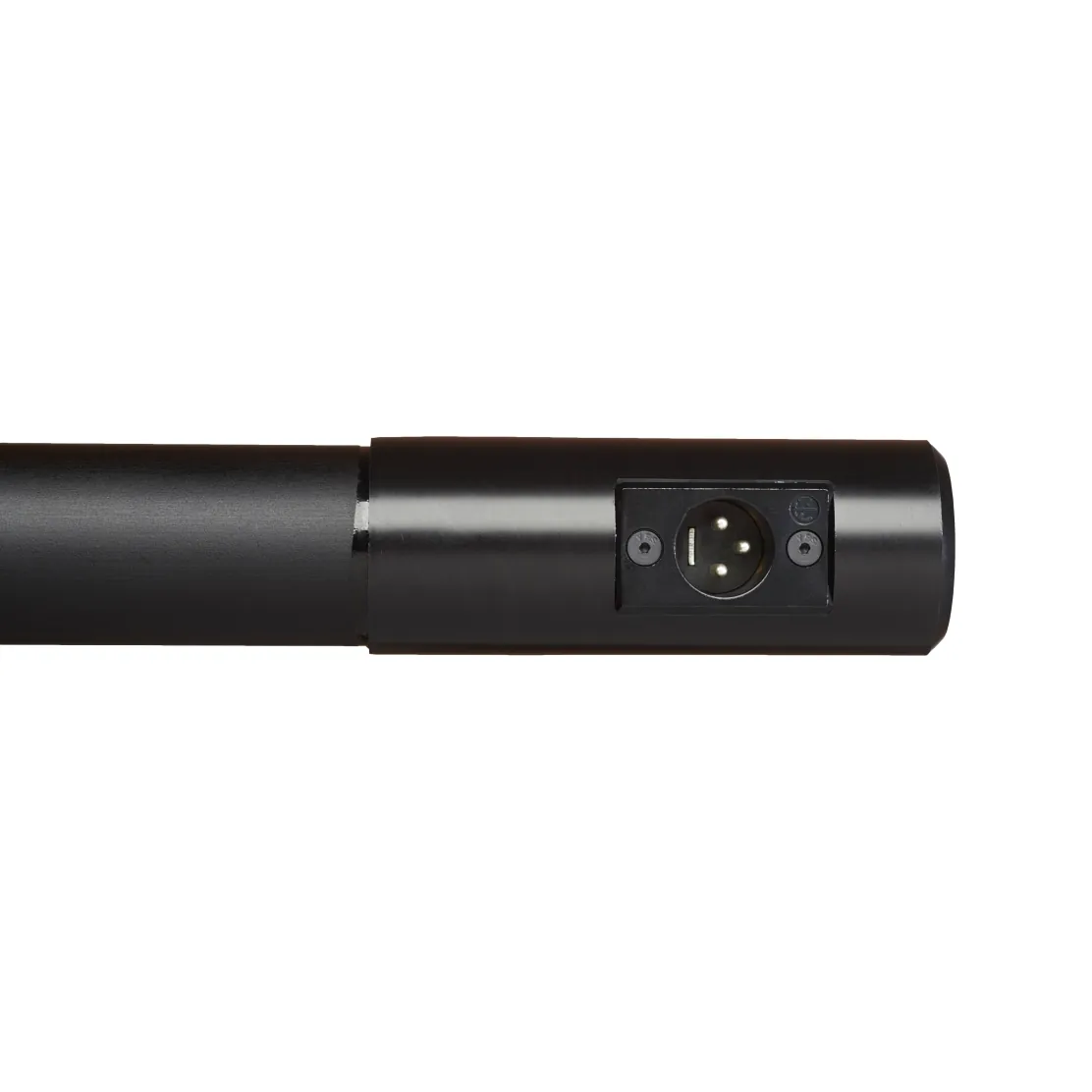 K-Tek KE79CCR Avalon Traveler Boom Pole (Coiled Cable, Side Exit): the base with its XLR side exit, seen from the side.