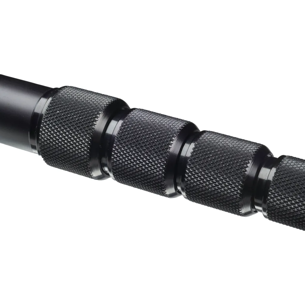 K-Tek KE79CCR Avalon Traveler Boom Pole (Coiled Cable, Side Exit): the knurled collars, close up.