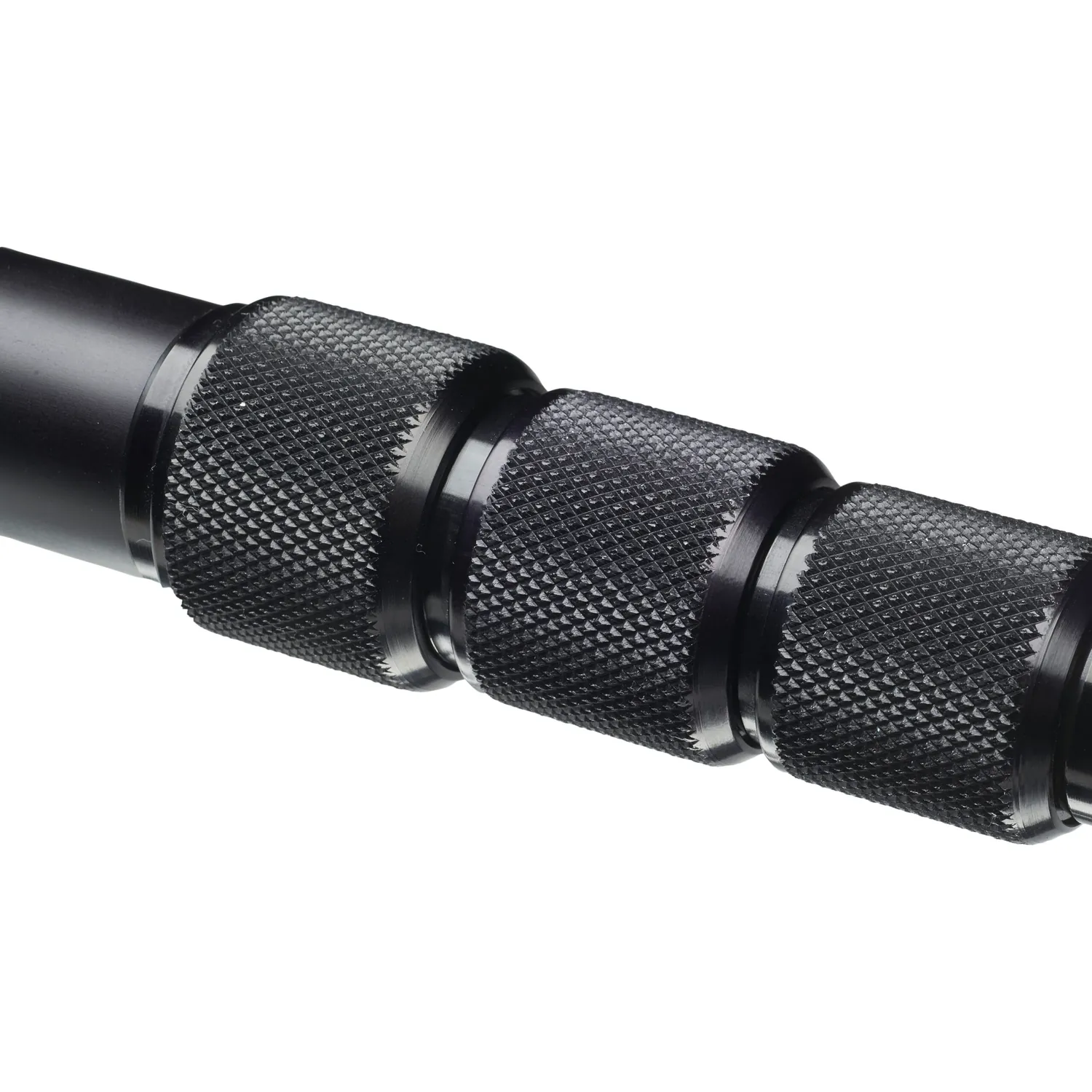 K-Tek KE89 Avalon Aluminum Boom Pole: the knurled collars, close up.
