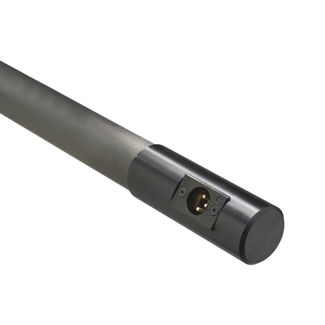 K-Tek KEG150 Avalon Carbon Boom Pole: the base with its side-exit XLR, close up.