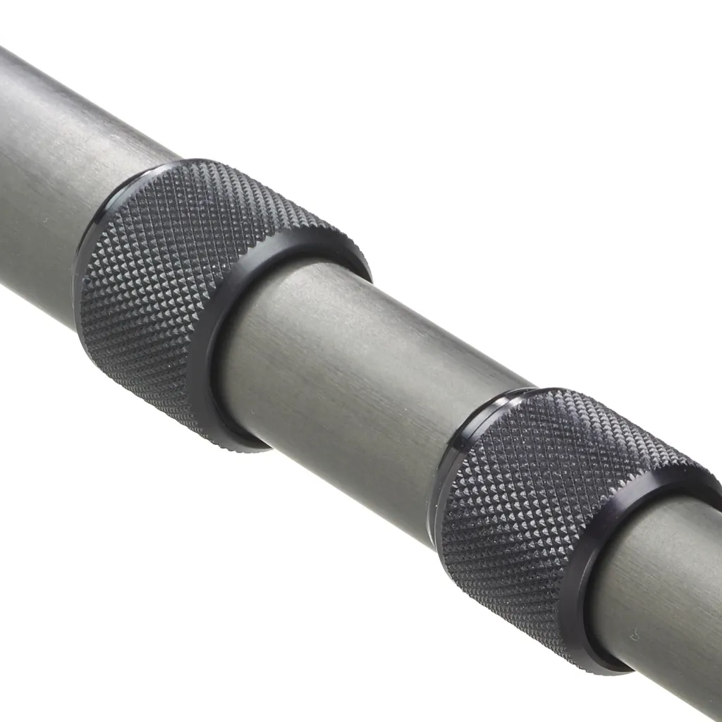 K-Tek KEG150 Avalon Carbon Boom Pole: two knurled collars, close up.