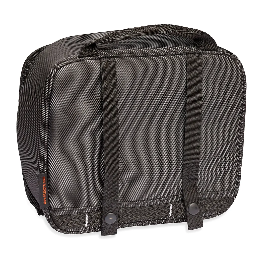 K-Tek KGBLXP Stingray Gizmo-X Bag (Large, Purple Interior): the back of the case, with its MOLLE straps.