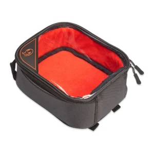 K-Tek KGBMX Stingray Gizmo-X Bag (Medium, Orange Interior): the case closed, with its see-through lid and orange interior.
