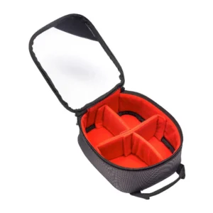 K-Tek KGBMX Stingray Gizmo-X Bag (Medium, Orange Interior): the case open, with its three dividers.