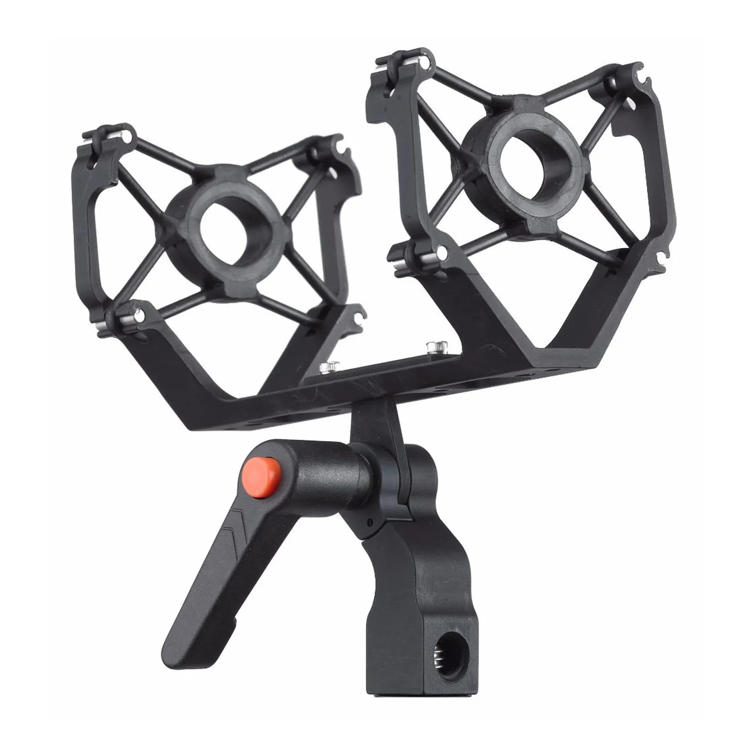 K-Tek KGPS General Purpose Shock Mount: the mount on its own, with its two suspender cradles and red locking knob.