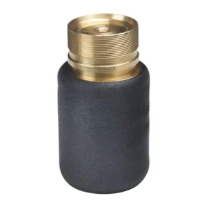 K-Tek KHCW Klassic Boom Pole Counterweight: the counterweight standing upright, with its threaded brass top.