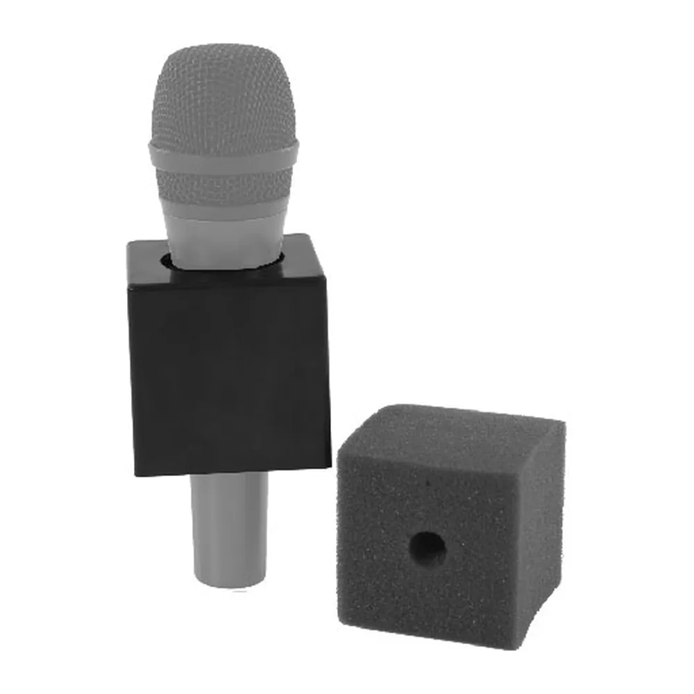K-Tek KMICF Mic Flag: the flag on a handheld microphone, with a foam insert beside it.