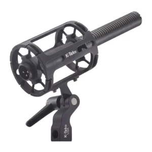 K-Tek KMT KMount Shock Mount: a shotgun mic held in the cage.