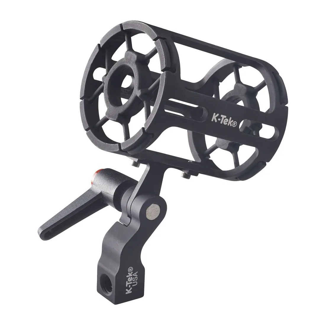 K-Tek KMT KMount Shock Mount: the round cage from the other end, with its mount below.