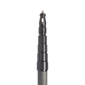 K-Tek KP10V Mighty Boom Carbon Boom Pole (Uncabled): the collapsed pole's top sections, with the headpiece and its 3/8-16 thread.